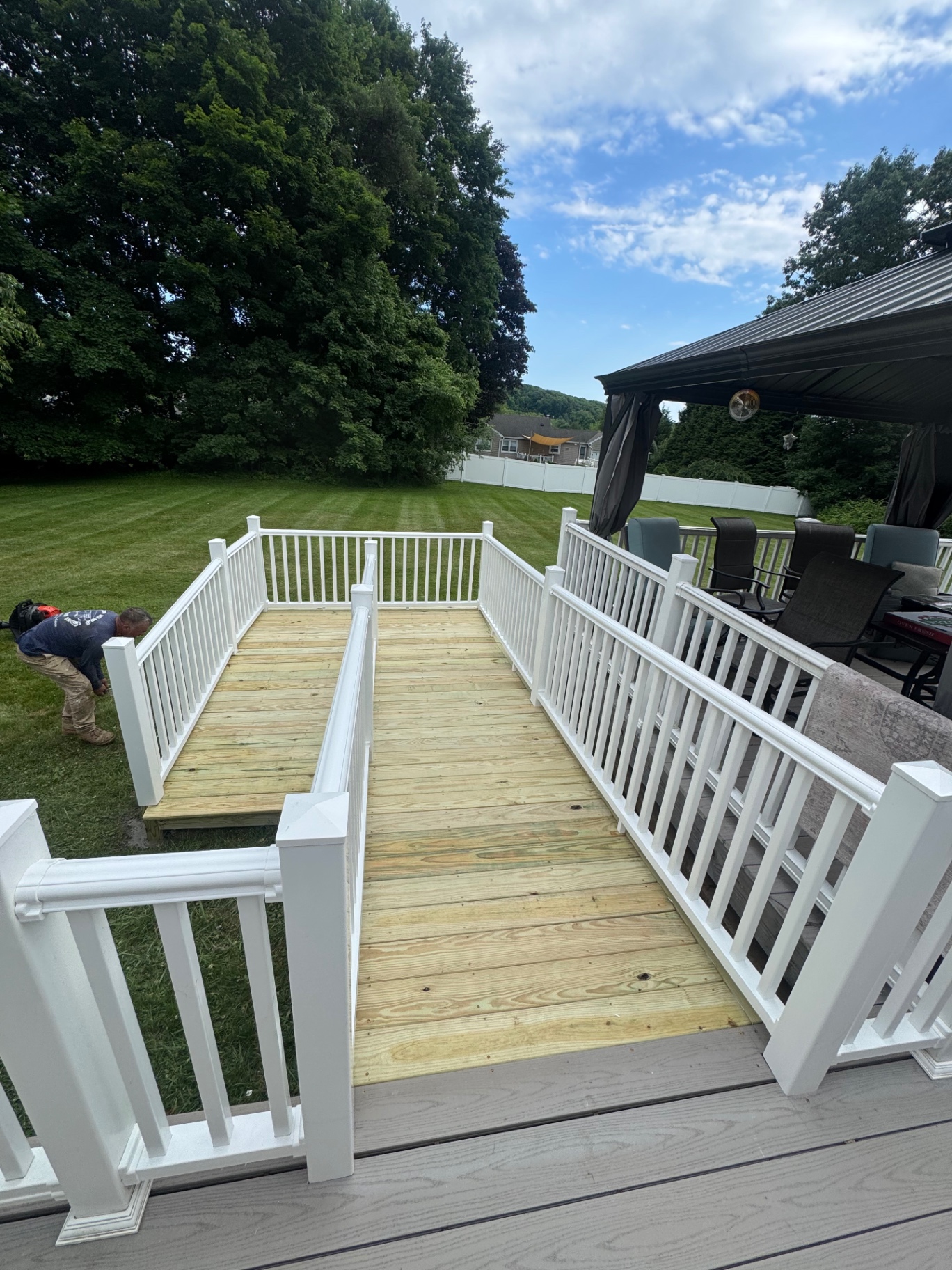 New Pressure-Treated Deck Build — after
