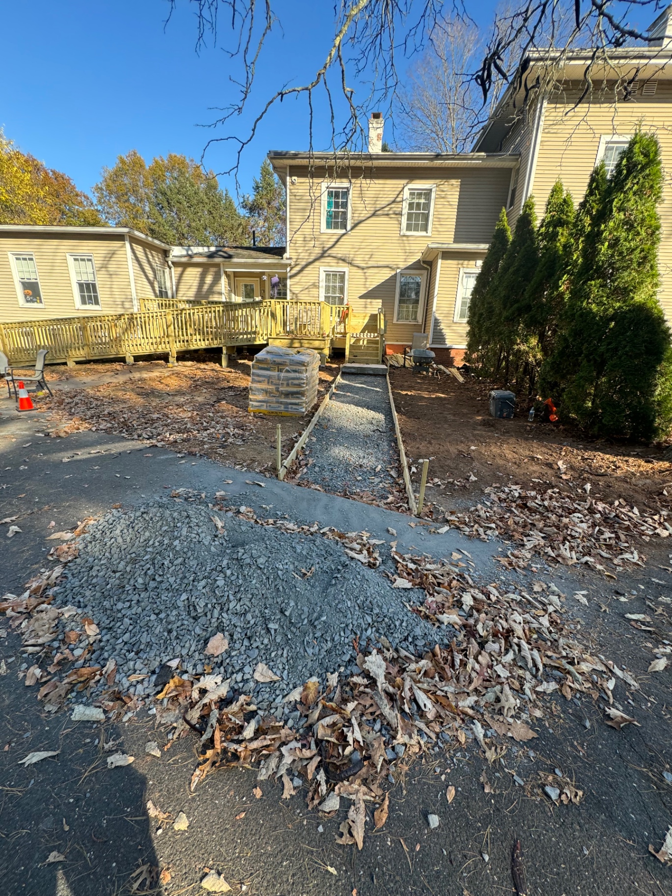 Concrete Walkway Installation — before
